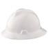 MSA V-Gard® Protective Hat-Style Full-Brim Hard Hat, Slotted, Staz-On® Suspension, Standard Size, White