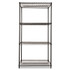 ALERA SW503624BL NSF Certified Industrial Four-Shelf Wire Shelving Kit, 36w x 24d x 72h, Black