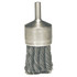 Weiler® 10031 Knot Wire End Brush, Stainless Steel Bristles, 1-1/8 in Brush dia x 0.014 in Wire, 22000 RPM, 1 EA/EA
