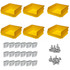 Triton Products BK-235 Plastic Hopper Stacking Bin: Yellow, 10-1/4 x 4-3/4 x 10-1/8"