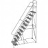 TRI-ARC KDSR111242 Steel Rolling Ladder: 11 Step