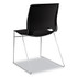 HON COMPANY MS101ON Motivate High-Density Stacking Chair, Supports Up to 300 lb, 17.75" Seat Height, Onyx Seat, Black Back, Chrome Base, 4/Carton