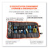 TENACIOUS HOLDINGS, INC. ergodyne® 13771 Arsenal 5871 Polyester Tool Roll Up, 21 Compartments, 27 x 14, Polyester, Black