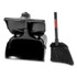 RUBBERMAID COMMERCIAL PROD. 253200BLA Lobby Pro Upright Dustpan, with Cover, 12.5w x 37h, Plastic Pan/Metal Handle, Black