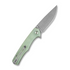 SENCUT S21012-1 Crowley Flipper/Thumb Stud Folding Knife 3.48"" Satin D2 Drop Point Plain Edge Blade, Natural G10 Handle