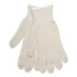 MCR Safety Multipurpose String Knit Gloves, Large, Knit Wrist, Regular Weight, Natural