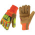 ironCLAD IEX-HVIP5-04-L Cut-Resistant Gloves: Size Large, ANSI Puncture 5, Leather Lined, Leather