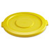 RUBBERMAID COMMERCIAL PROD. 2631 YEL BRUTE Self-Draining Flat Top Lids for 32 gal Round BRUTE Containers, 22.25" Diameter, Yellow