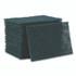 BOARDWALK 186 Heavy-Duty Scouring Pad, 6 x 9, Green, 15/Carton