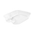 DART C68NT2 ClearPac Large Nacho Tray, 2 Compartments, 3.3 oz, 6.2 x 6.2 x 1.6, Clear, Plastic, 500/Carton