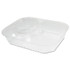 DART C68NT2 ClearPac Large Nacho Tray, 2 Compartments, 3.3 oz, 6.2 x 6.2 x 1.6, Clear, Plastic, 500/Carton