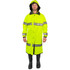 Louisiana Professional Wear 910SHCBY3X Coat: Size 3XL, Black & Fluorescent Yellow, Polyurethane & Nylon
