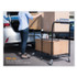 STANLEY BOSTITCH BSACLGBLK Stowaway Folding Carts, Metal, 2 Shelves, 250 lb Capacity, 35" x 37.25" x 22", Black