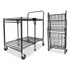 STANLEY BOSTITCH BSACLGBLK Stowaway Folding Carts, Metal, 2 Shelves, 250 lb Capacity, 35" x 37.25" x 22", Black