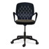 SAFCO PRODUCTS 7013BL Shell Desk Chair, Supports Up to 275 lb, 17" to 20" Seat Height, Black Seat, Black Back, Black Base