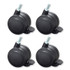 SAFCO PRODUCTS 1211BL Hard Floor Casters for AlphaBetter Desks, 2.5" Wheel, Black, 4/Set