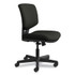 HON COMPANY 5703SB11T Volt Series Leather Task Chair with Synchro-Tilt, Supports Up to 250 lb, 18" to 22.25" Seat Height, Black
