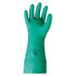 Ansell AlphaTec® Solvex® 37-165 Nitrile Gloves, Gauntlet Cuff, Unlined, Size 10, Green, 22 mil