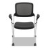 HON COMPANY VL314SLVR VL314 Mesh Back Nesting Chair, Supports Up to 250 lb, 19" Seat Height, Black Seat, Black Back, Silver Base