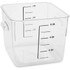 Rubbermaid FG630600CLR Food Storage Container: Polycarbonate, Square