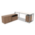 ALERA VABFWA Alera Valencia Series Mobile Pedestal, Left/Right, 2-Drawers: Box/File, Legal/Letter, Modern Walnut, 15.88" x 19.13" x 22.88"