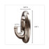 3M/COMMERCIAL TAPE DIV. Command™ 17053BNES Large Traditional Decorative Hooks, Metal, Brushed Nickel, Supports 5 lb