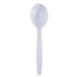BOARDWALK SSHWPPWIW Heavyweight Wrapped Polypropylene Cutlery, Soup Spoon, Plastic, White, 1,000/Carton