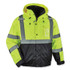 TENACIOUS HOLDINGS, INC. ergodyne® 25592 GloWear 8381 Class 3 Hi-Vis 4-in-1 Quilted Bomber Jacket, Lime, Small