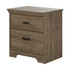 SOUTH SHORE IND LTD South Shore 9066060  Versa 2-Drawer Nightstand, 25-1/4inH x 23inW x 17-3/4inD, Weathered Oak