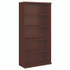 BUSH INDUSTRIES WC36714 Series C Collection Bookcase, Five-Shelf, 35.63w x 15.38d x 72.78h, Mahogany