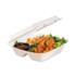 DART 90HTPF1VR Foam Hinged Lid Container, Vented Lid, 9 x 9.4 x 3, White, 100/Pack, 2 Packs/Carton