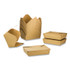 GEN PAPERBOX2 Reclosable Kraft Take-Out Box, 54 oz, 8.51 x 6.3 x 1.8, Brown, Paper, 200/Carton