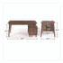 UNION & SCALE 24398973 MidMod Storage Desk, Gold Pull, 59.7" x 29.4" x 29.5", Espresso