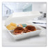 DART 95HT3R Foam Hinged Lid Containers, 3 Compartments, 9.25 x 9.5 x 3, White, 100/Sleeve, 2 Sleeves/Carton