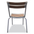 JMC FURNITURE ELCANOCHRSLW Elcano Series Side Chair, Outdoor-Seating, Supports Up to 300 lb, 20" Seat Height, Brown/Silver Seat, Brown Back, Silver Base