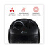 ALERA HECH09 Ceramic Heater, 1,500 W, 7.12 x 5.87 x 8.75, Black