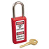Master Lock® Zenex™ Thermoplastic Safety Lockout Padlock, 411, 1-1/2 W x 3 H Body, 1-1/2 in H Shackle, KD, Red