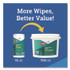 CLOROX SALES CO. 31547 Disinfecting Wipes, 1-Ply, 7 x 8, Fresh Scent, White, 700/Bucket