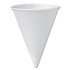 DART SOLO® 6RBU Bare Eco-Forward Treated Paper Cone Cups, 6 oz, White, 200/Sleeve, 25 Sleeves/Carton