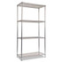 ALERA SW503618SR NSF Certified Industrial Four-Shelf Wire Shelving Kit, 36w x 18d x 72h, Silver