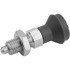 KIPP K0339.12206 M12x1.5, 17mm Thread Length, 6mm Plunger Diam, Locking Pin Knob Handle Indexing Plunger