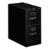 HON COMPANY 312PP 310 Series Vertical File, 2 Letter-Size File Drawers, Black, 15" x 26.5" x 29"