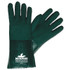 MCR Safety 6414 Premium Double-Dipped PVC Gloves, Large, Dark Green