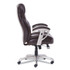LF PRODUCTS PTE LTD SertaPedic® 49416BRW Emerson Big and Tall Task Chair, Supports Up to 400 lb, 19.5" to 22.5" Seat Height, Brown Seat/Back, Silver Base