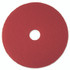 3M/COMMERCIAL TAPE DIV. 08394 Low-Speed Buffer Floor Pads 5100, 19" Diameter, Red, 5/Carton