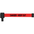 Banner Stakes PL4114 Wall-Mount Retractable Belt Barrier: Black & Red, 15' Belt Barrier Length