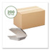 VEGWARE WHBRG9HW White Molded Fiber Clamshell Containers, Compostable, 9 x 9 x 3, White, Sugarcane, 200/Carton