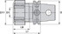 Kennametal 2253812 Collet Chuck: 2.03 mm Capacity, ER Collet, Modular Connection Shank