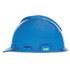 MSA V-Gard® Protective Cap-Style Hard Hat, Slotted, Fas-Trac® III Suspension, Large Size, Blue