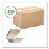 VEGWARE WH6HW Nourish Molded Fiber Takeout Containers, Compostable, 5.9 x 5.9 x 2.9, White, Sugarcane, 400/Carton